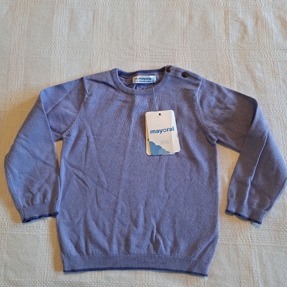 Mayoral girls size 24 months lavender long sleeve sweater, new